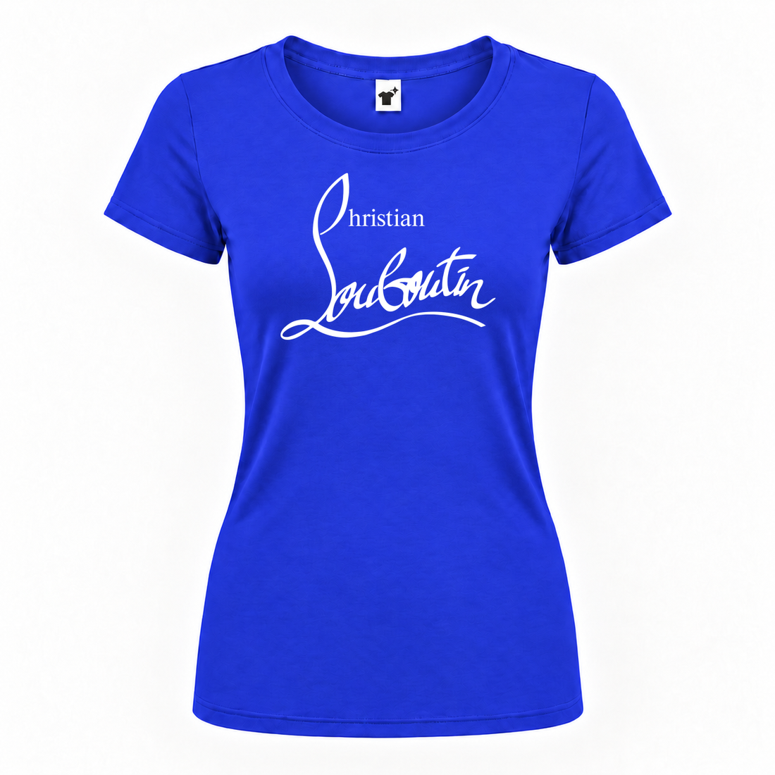 Women's Christian Louboutin Round Neck T-Shirt | Color: Royal Blue | Main