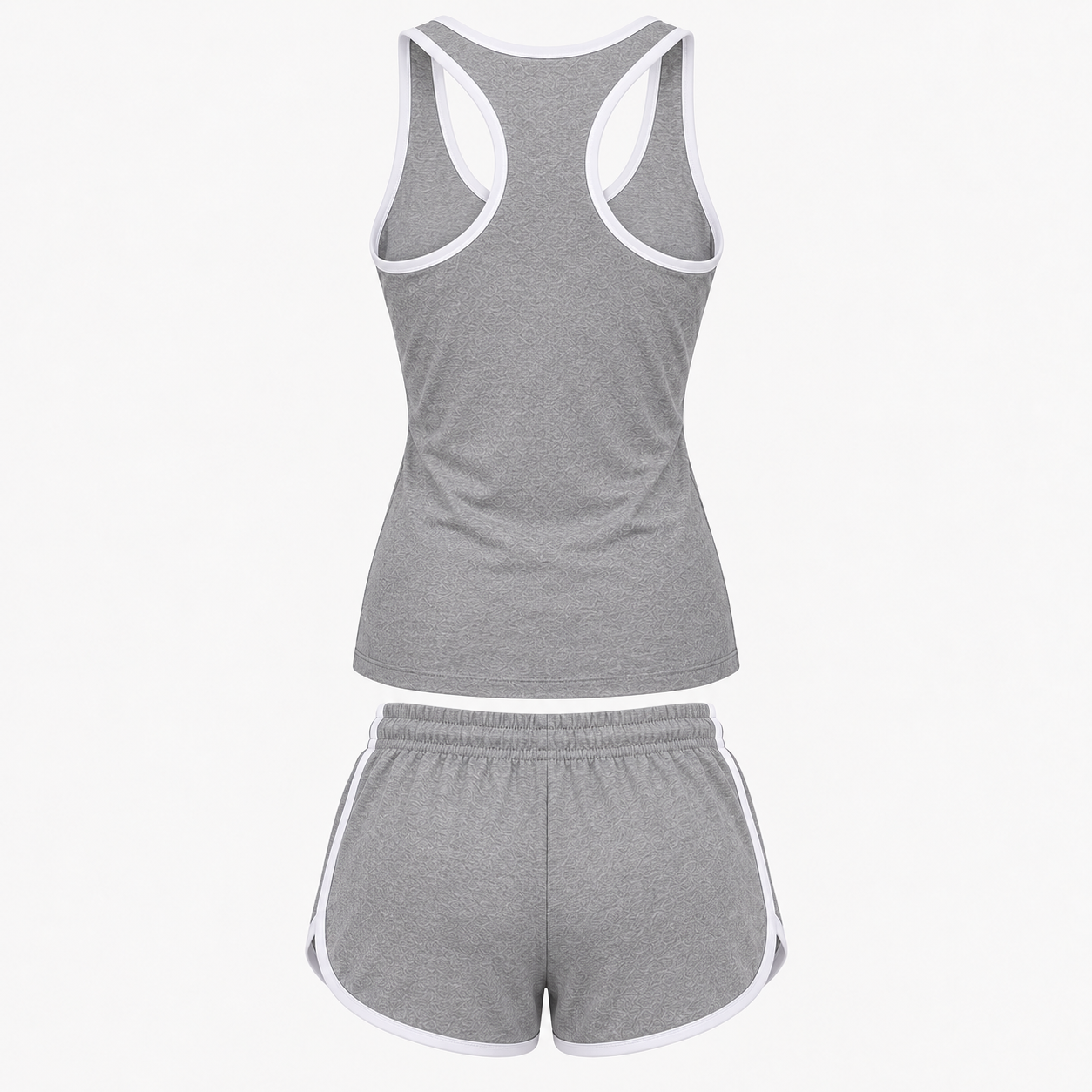 Women’s Christian Louboutin Tanktop and Shorts Set - Grey - Image 5