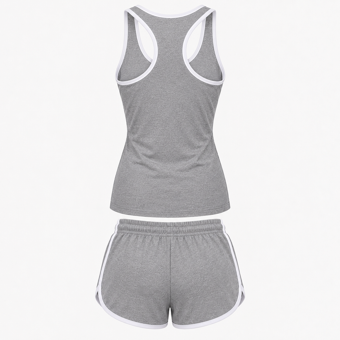 Women’s Christian Louboutin Tanktop and Shorts Set - Grey - Image 5