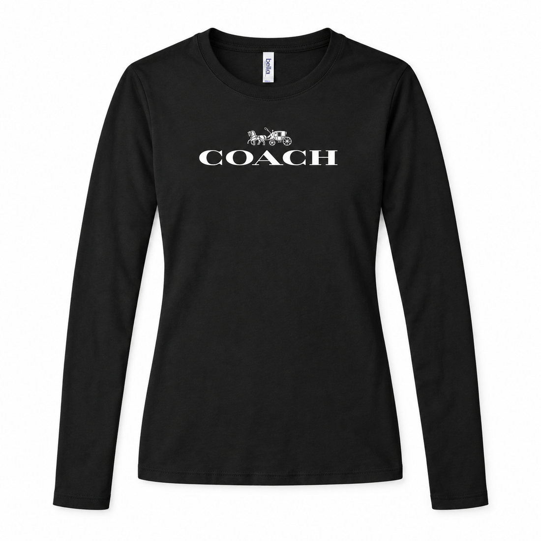Women's Coach Long Sleeve T-Shirt | Color: Black | Image 1