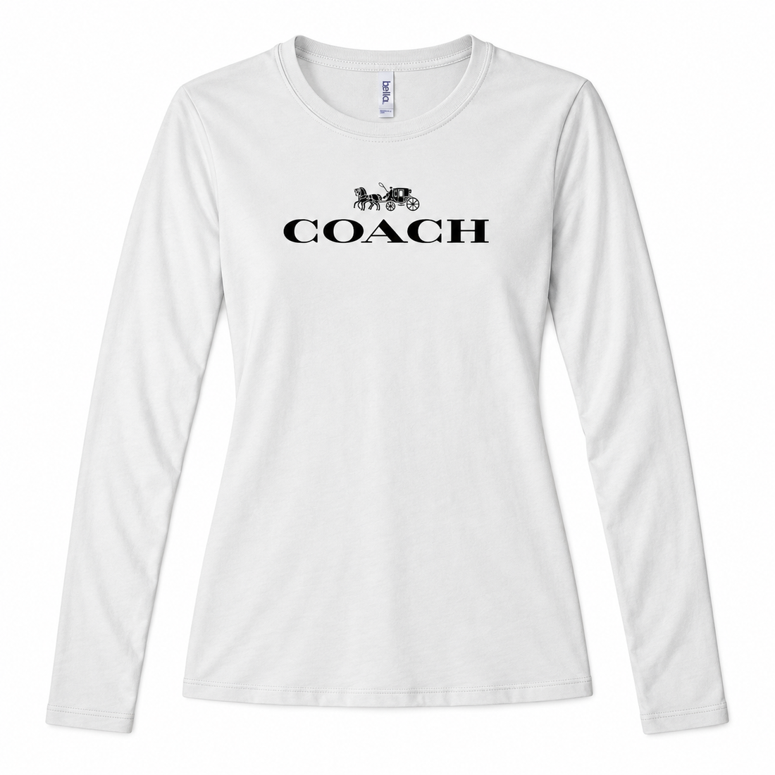 Women's Coach Long Sleeve T-Shirt | Color: White | Image 1