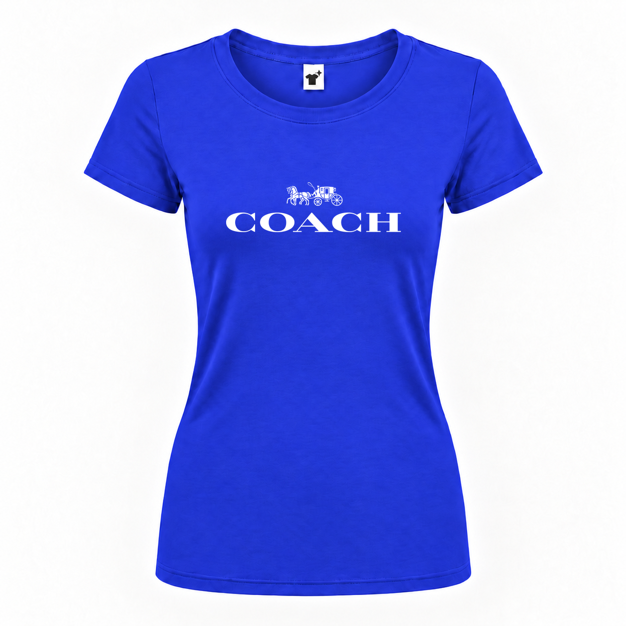Women's Coach Round Neck T-Shirt | Color: Royal Blue | Main