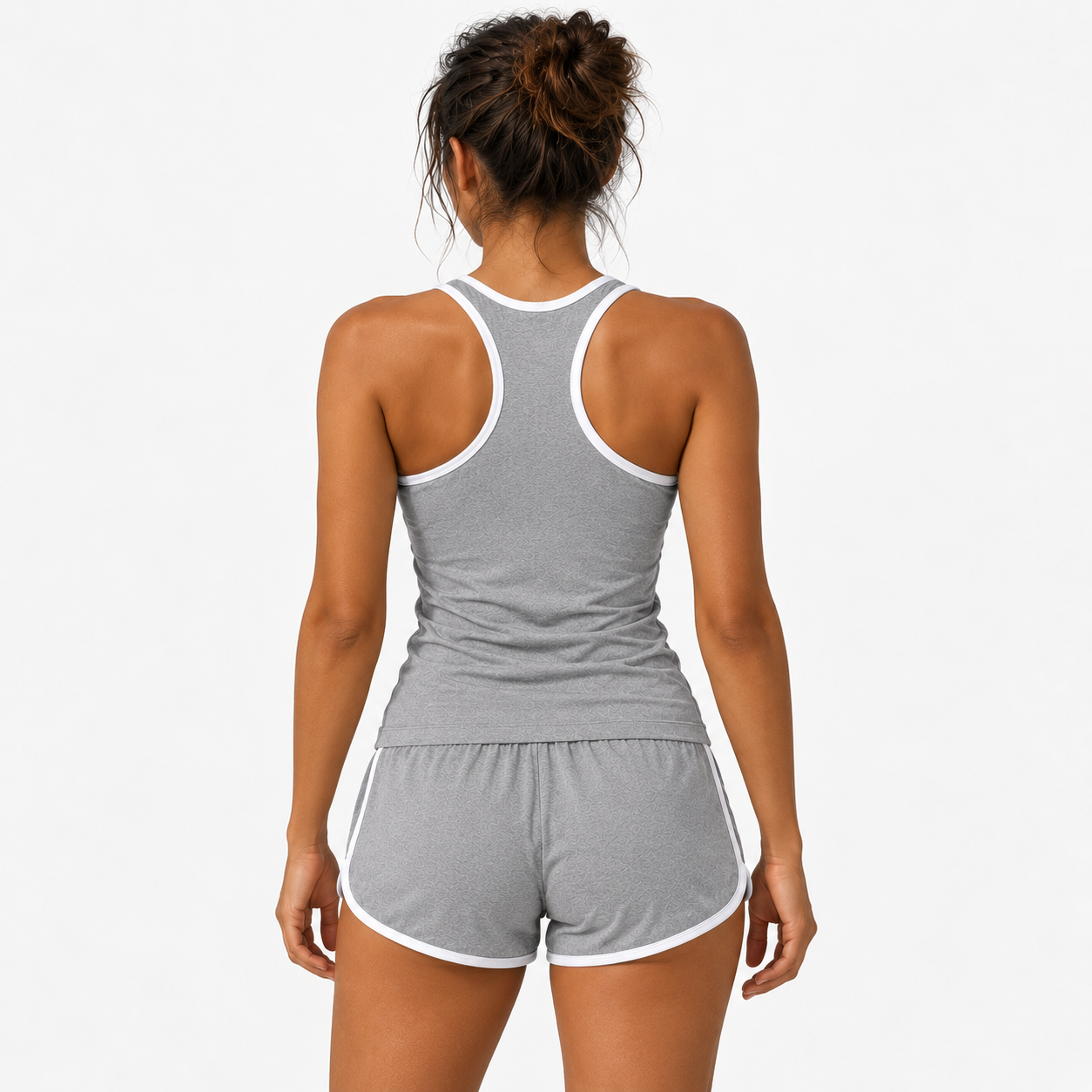 Women’s Coach Tanktop and Shorts Set - Grey - Image 5
