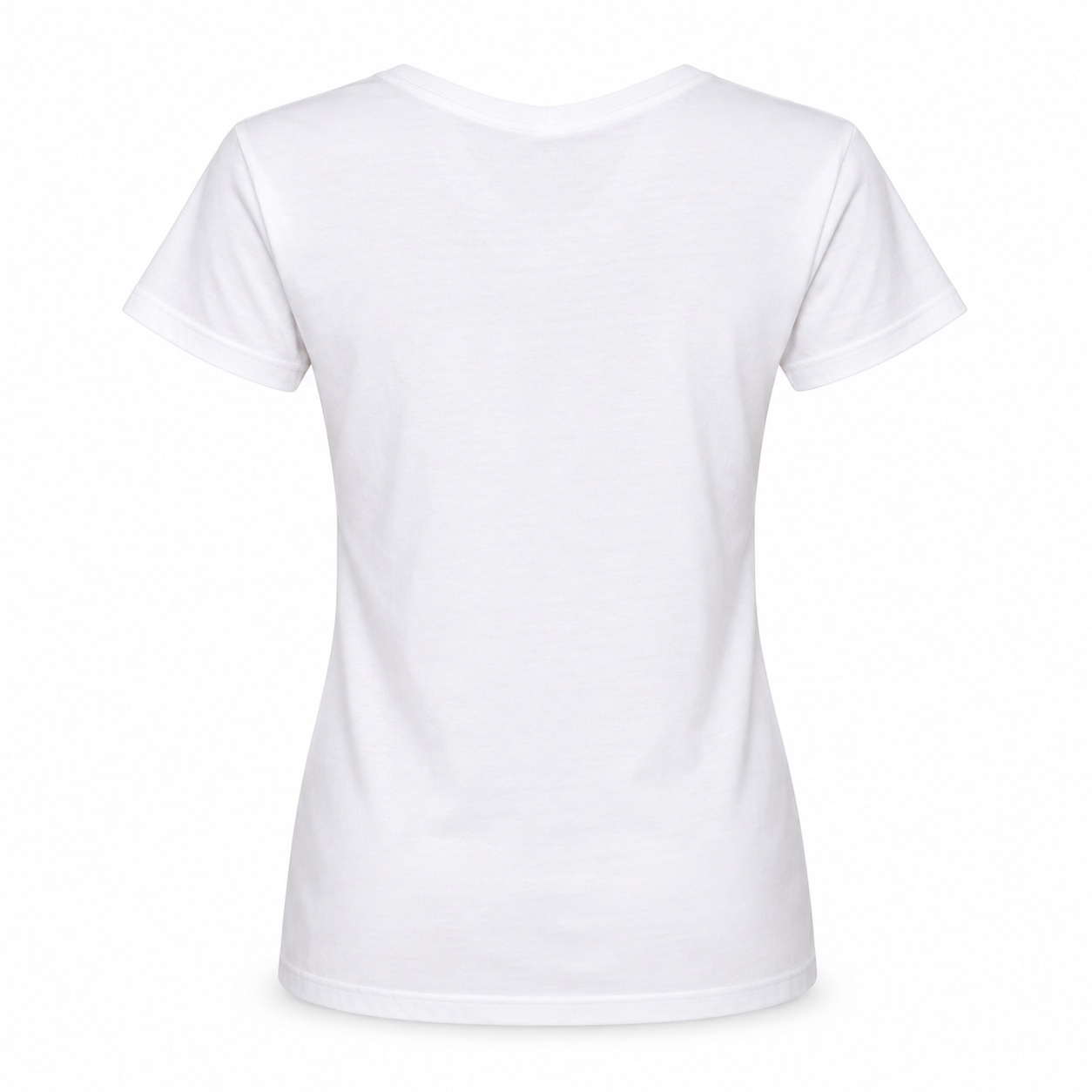 Women's Coach V-Neck T-Shirt | Color: White | Image 3