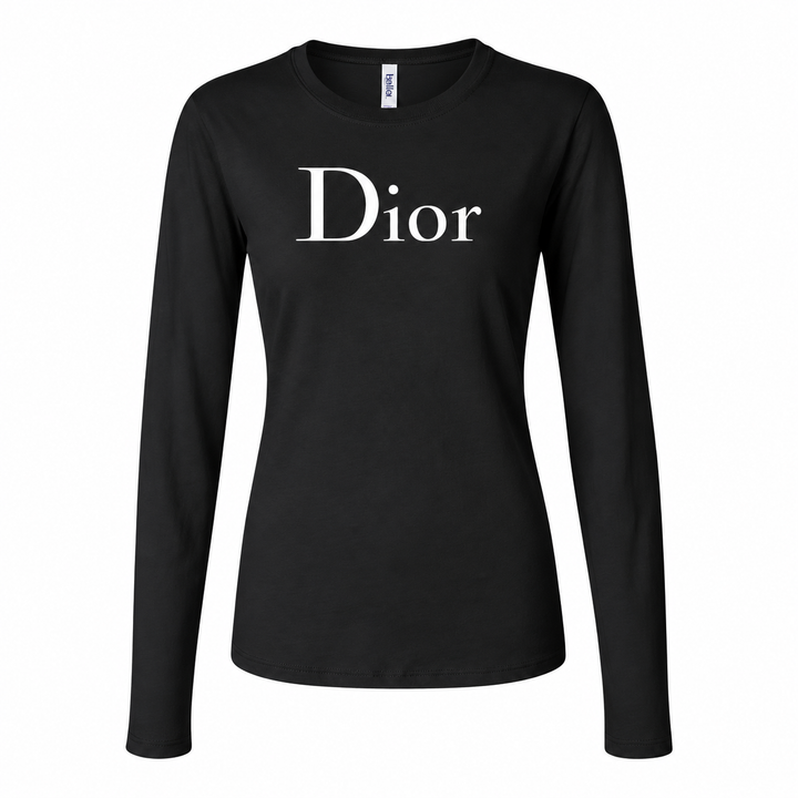 Women's Dior Long Sleeve T-Shirt | Color: Black | Image 1
