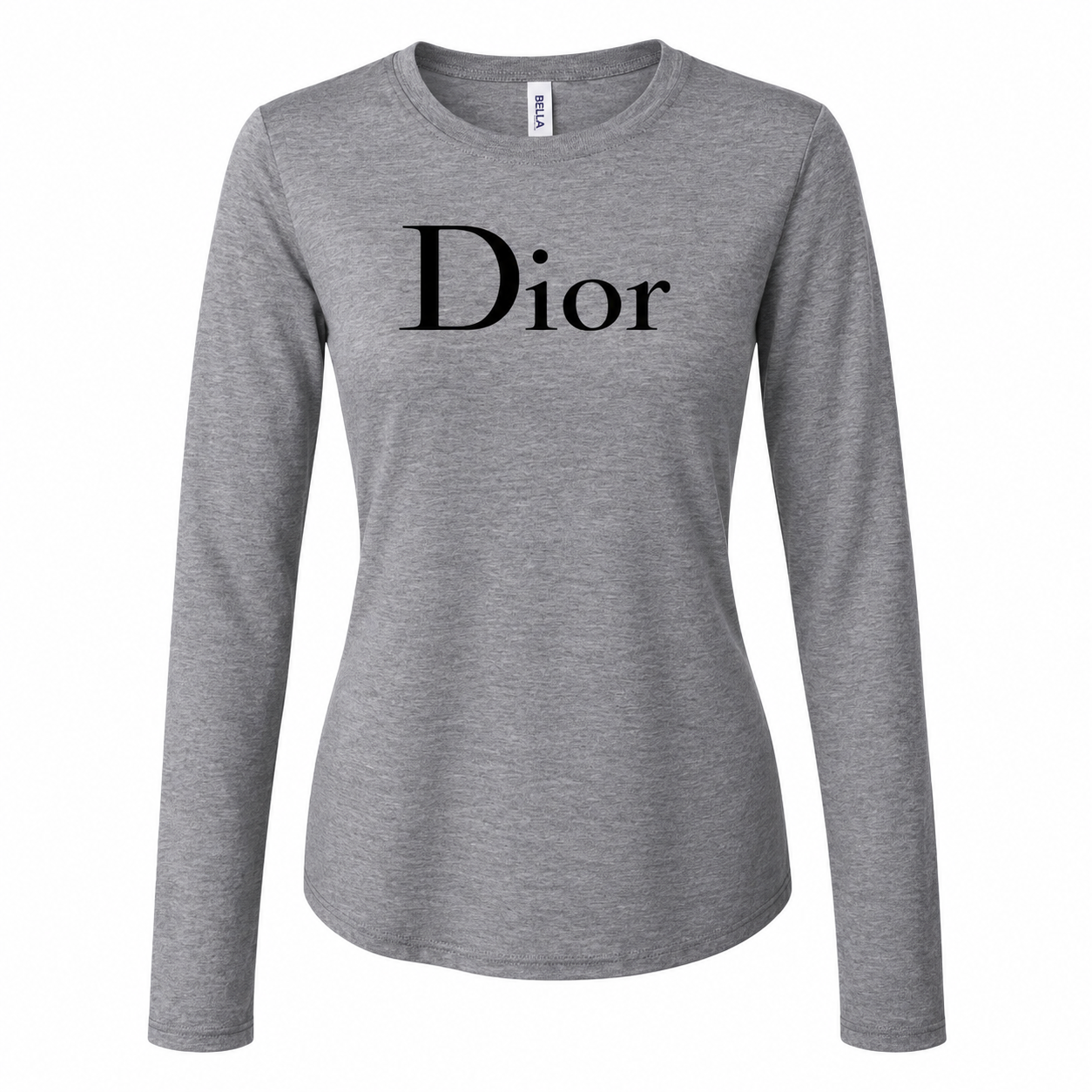 Women's Dior Long Sleeve T-Shirt | Color: Grey | Image 4