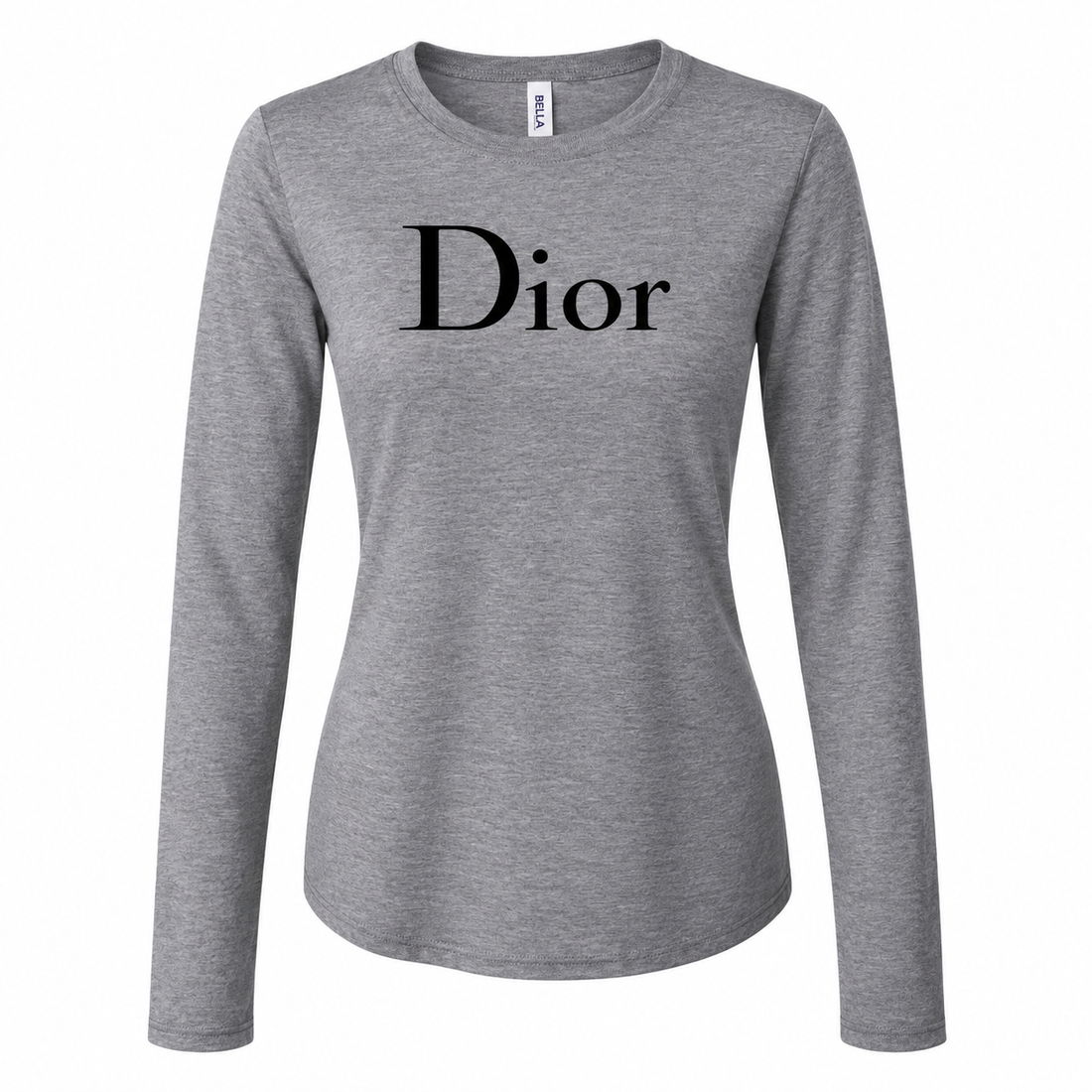 Women's Dior Long Sleeve T-Shirt | Color: Grey | Image 4