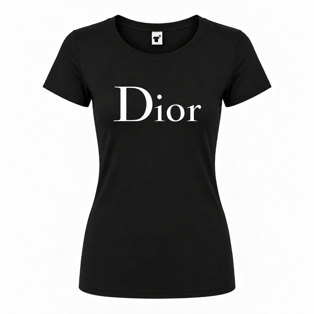 Women's Dior Round Neck T-Shirt | Color: Black | Main