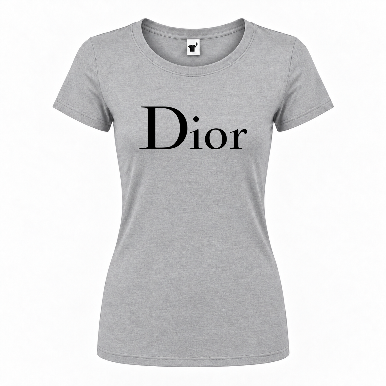 Women's Dior Round Neck T-Shirt | Color: Grey | Main