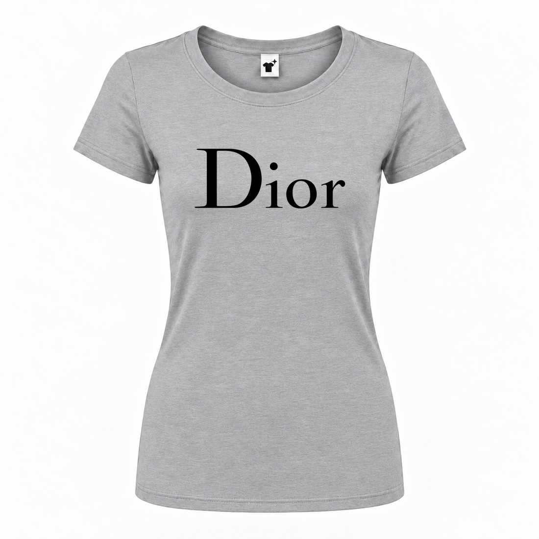 Women's Dior Round Neck T-Shirt | Color: Grey | Main