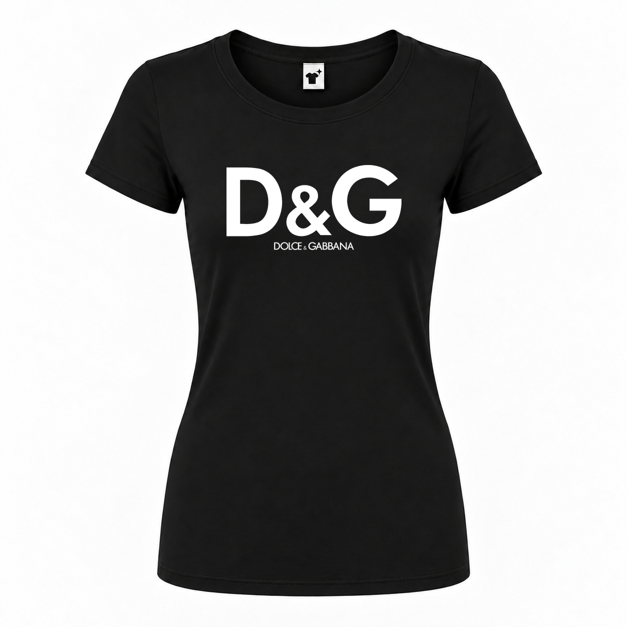 Women's Dolce And Gabbana Round Neck T-Shirt | Color: Black | Main