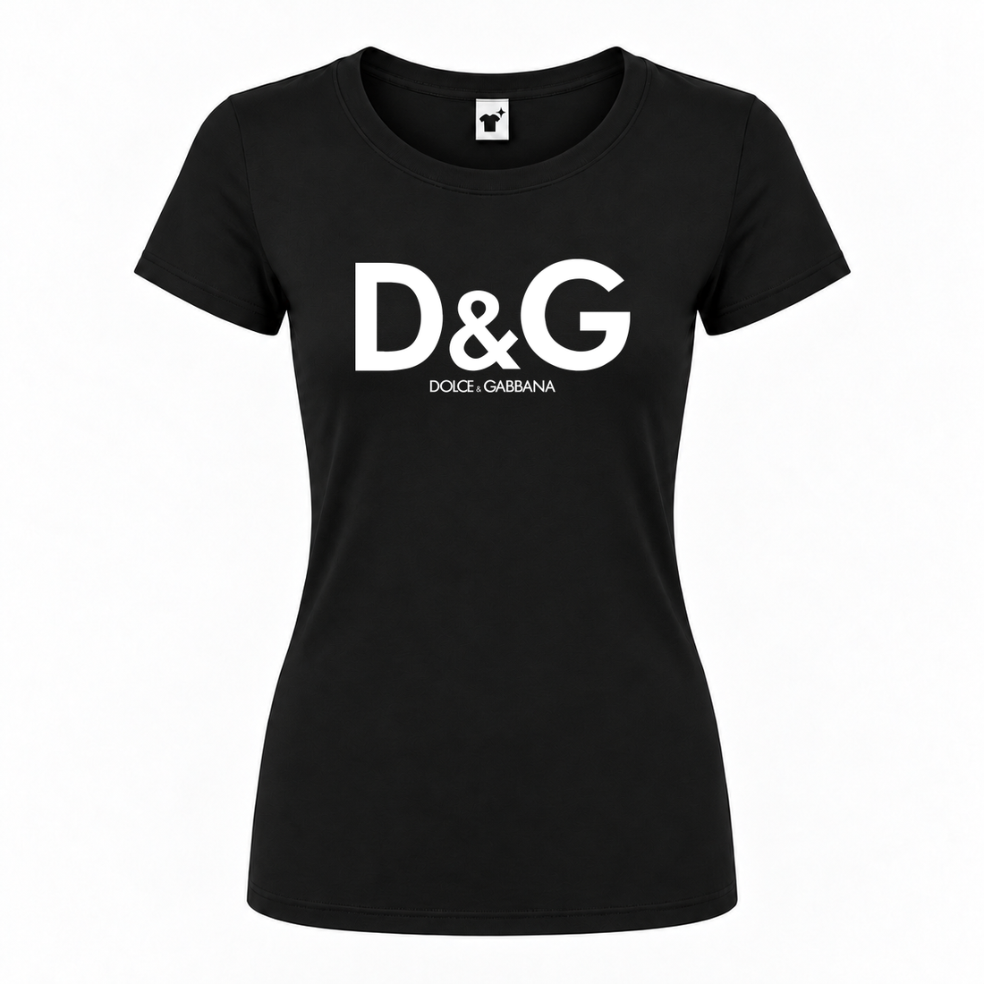 Women's Dolce And Gabbana Round Neck T-Shirt | Color: Black | Main