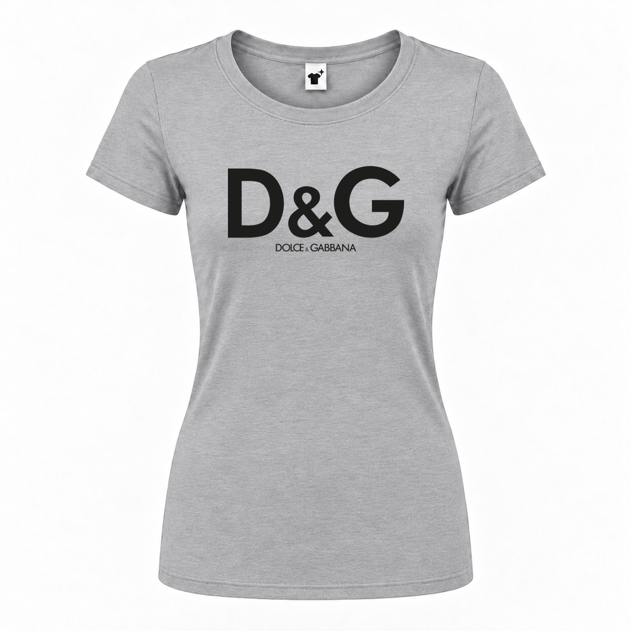 Women's Dolce And Gabbana Round Neck T-Shirt | Color: Grey | Main