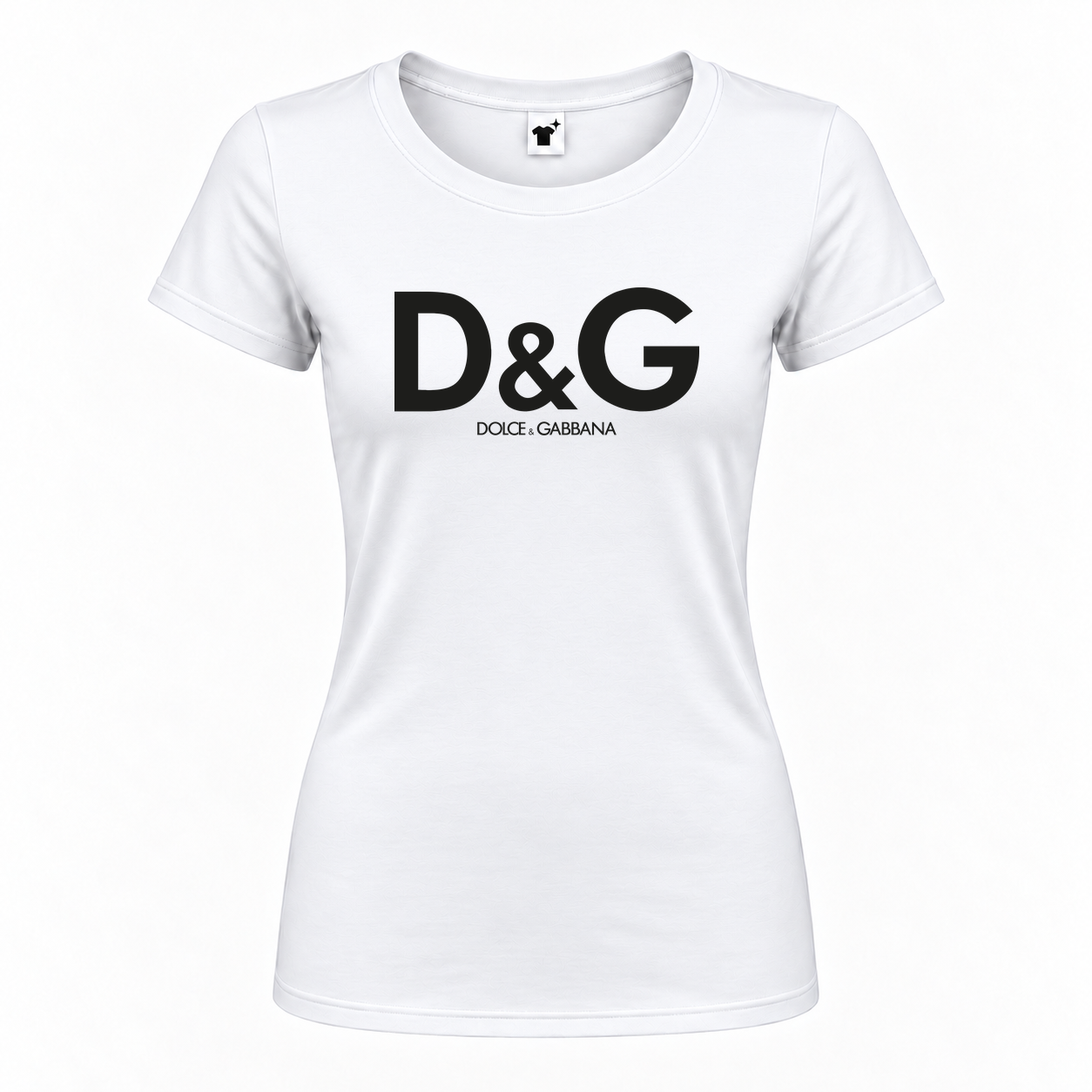Women's Dolce And Gabbana Round Neck T-Shirt | Color: White | Main