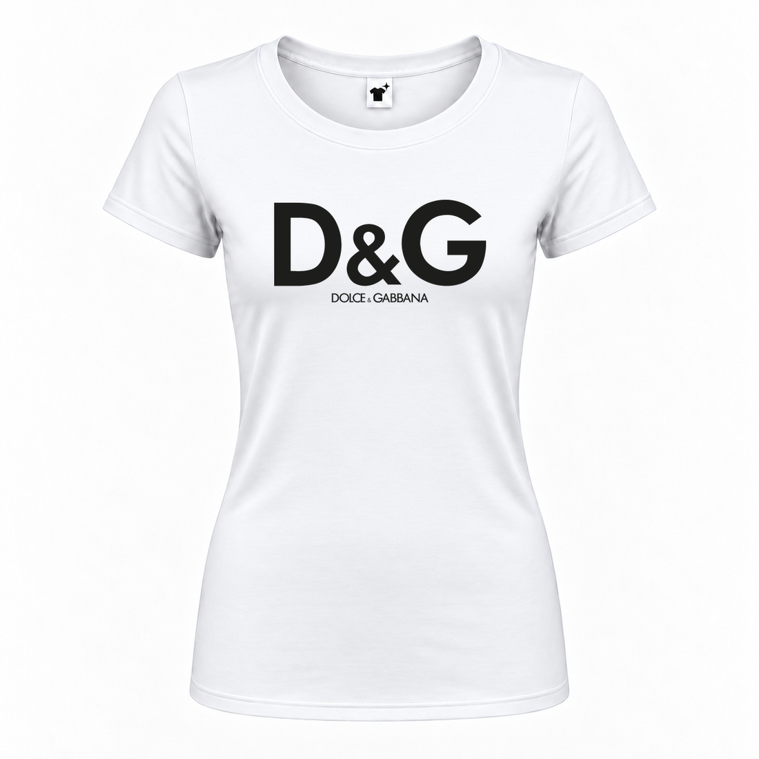 Women's Dolce And Gabbana Round Neck T-Shirt | Color: White | Main