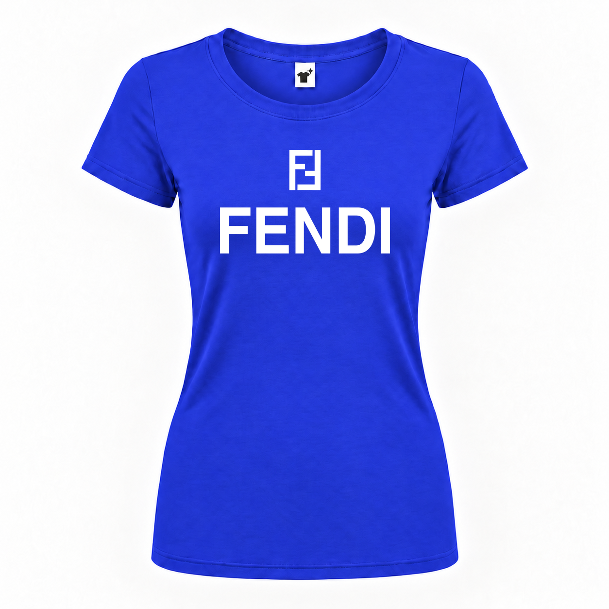 Women's Fendi Round Neck T-Shirt | Color: Royal Blue | Main