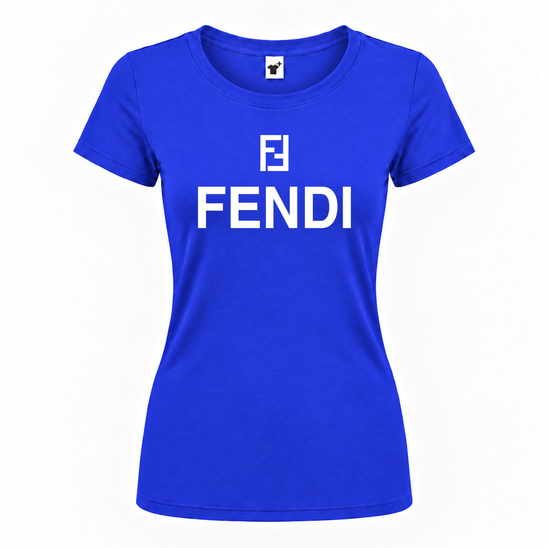 Women's Fendi Round Neck T-Shirt | Color: Royal Blue | Main