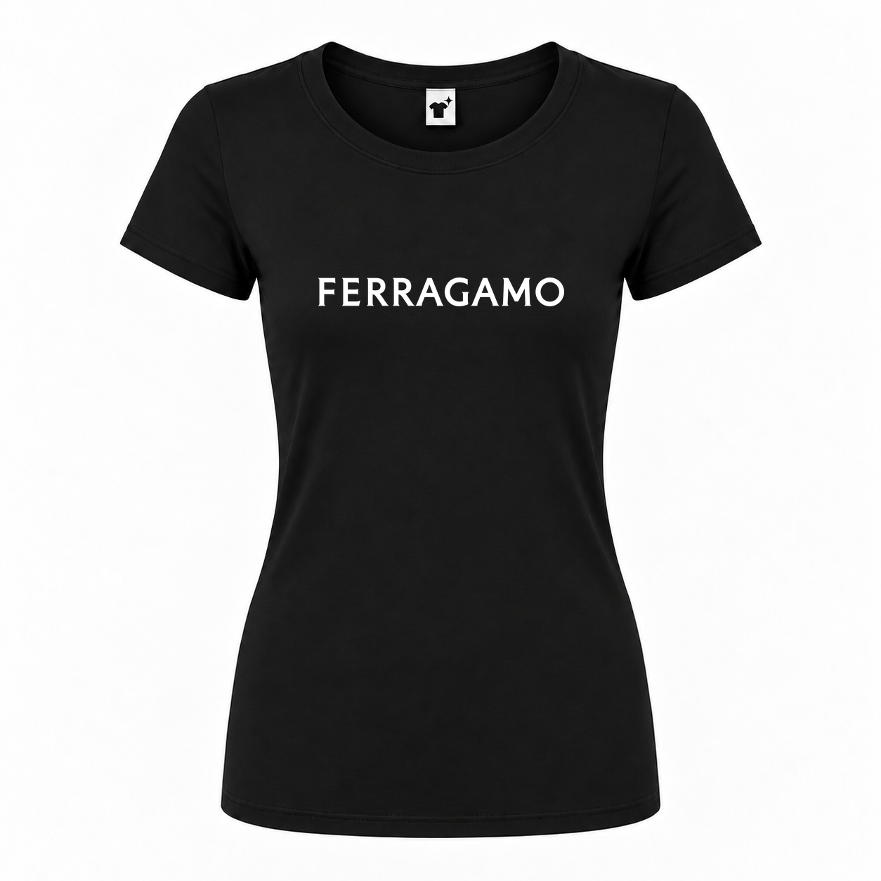 Women's Ferragamo Round Neck T-Shirt | Color: Black | Main