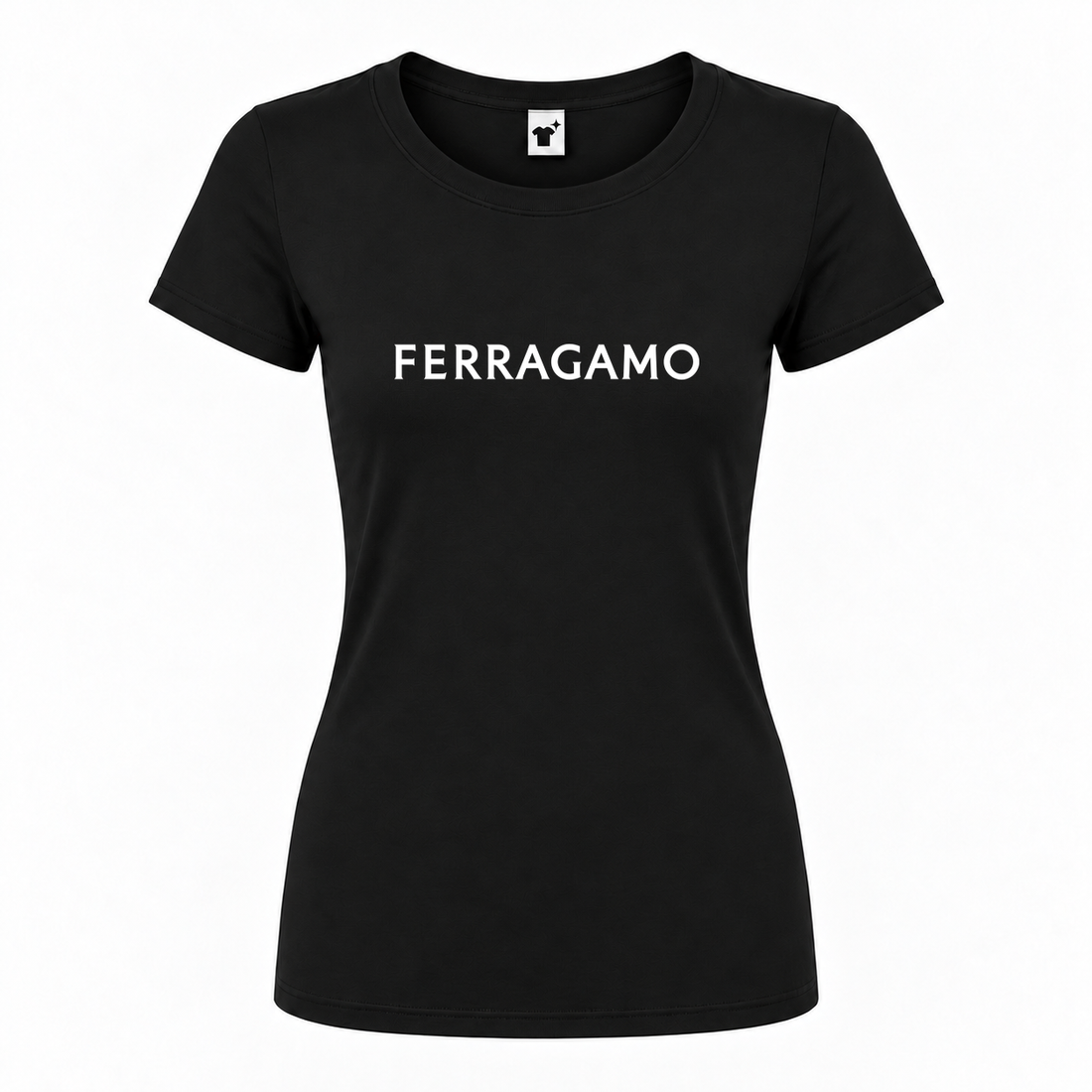 Women's Ferragamo Round Neck T-Shirt | Color: Black | Main