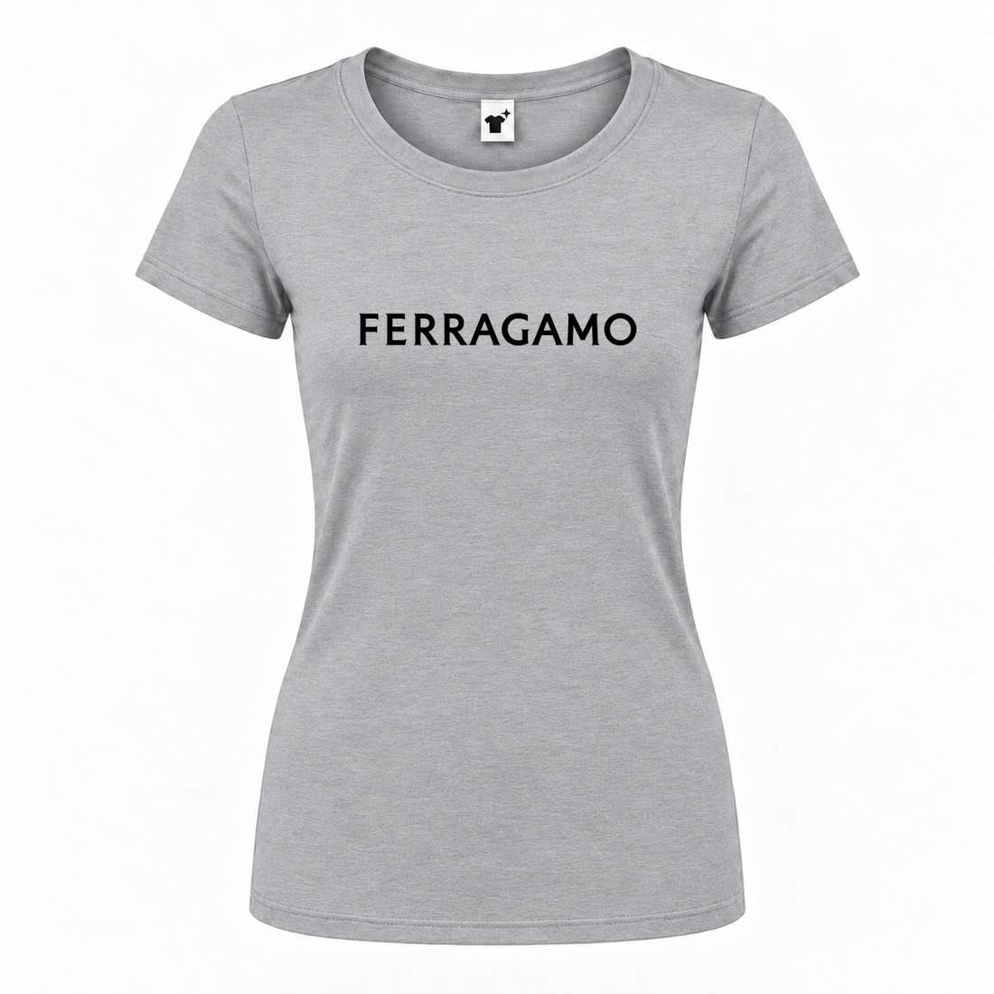 Women's Ferragamo Round Neck T-Shirt | Color: Grey | Main