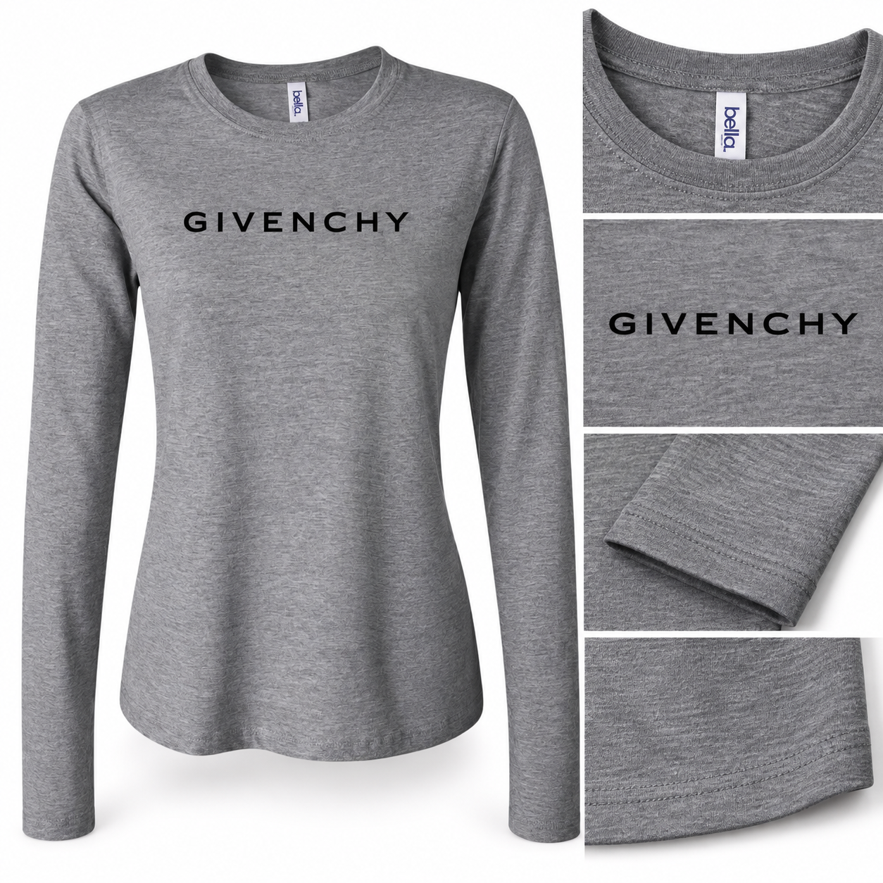 Women's Givenchy Long Sleeve T-Shirt | Color: Grey | Image 4