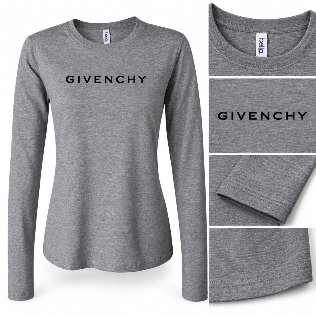 Women's Givenchy Long Sleeve T-Shirt | Color: Grey | Image 4