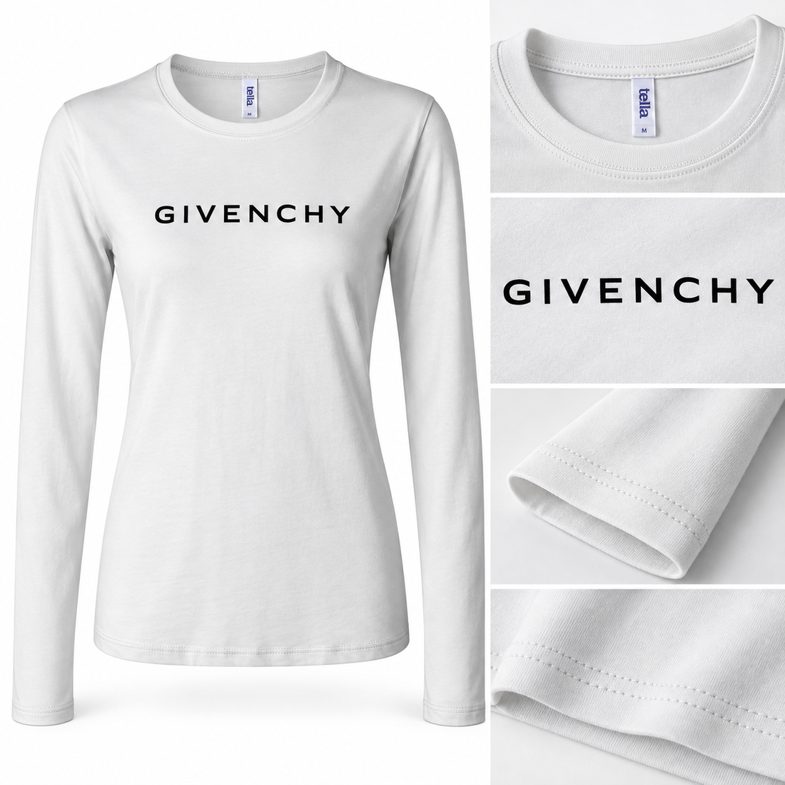 Women's Givenchy Long Sleeve T-Shirt | Color: White | Image 4