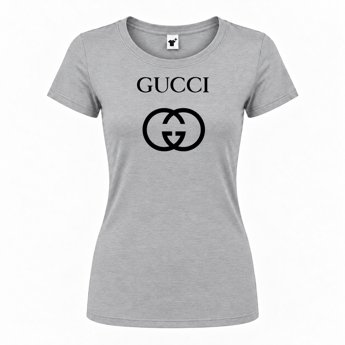 Women's Gucci Round Neck T-Shirt | Color: Grey | Main