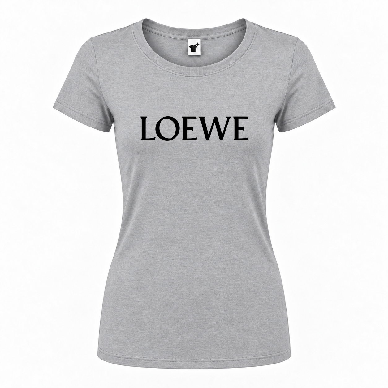 Women's Loewe Round Neck T-Shirt | Color: Grey | Main