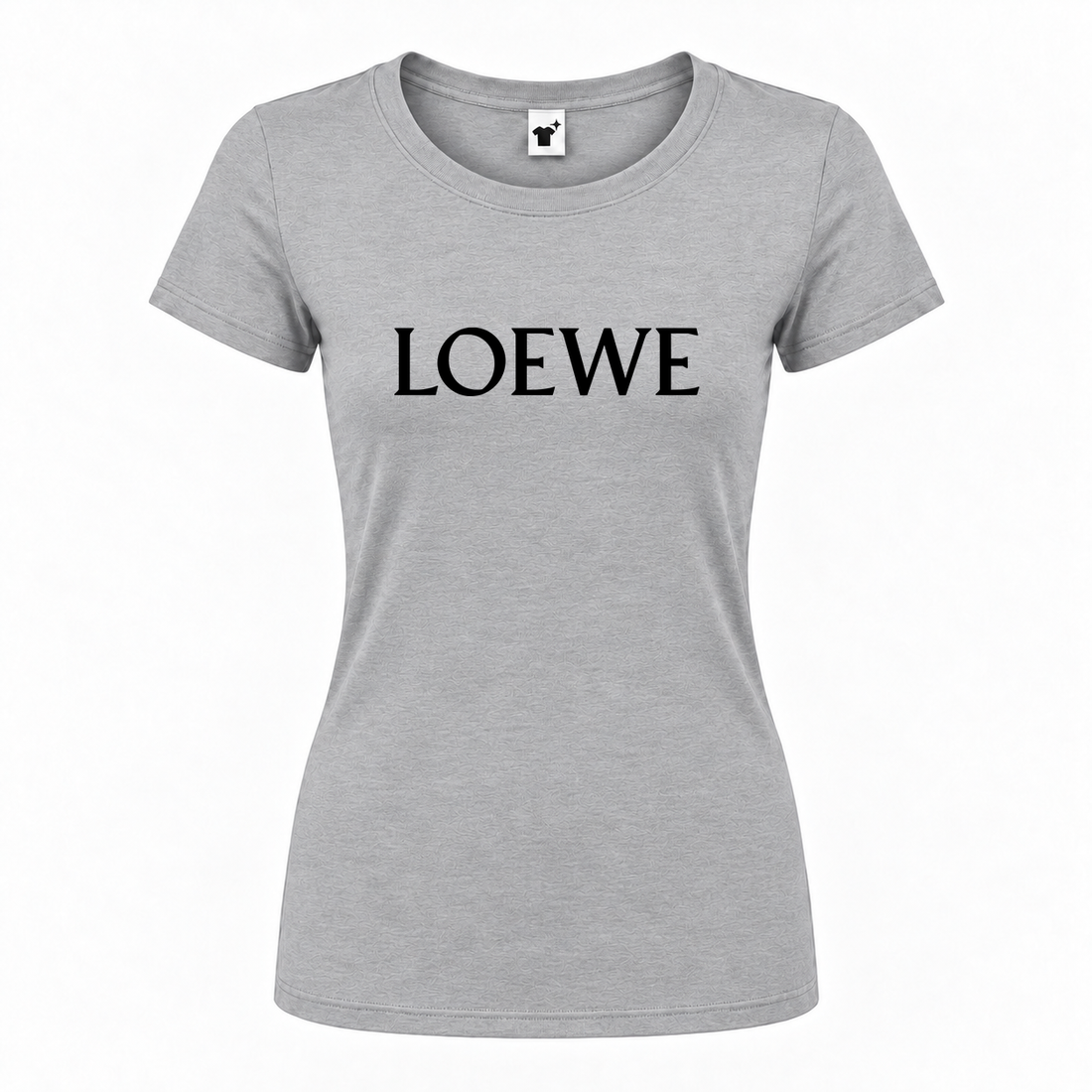 Women's Loewe Round Neck T-Shirt | Color: Grey | Main