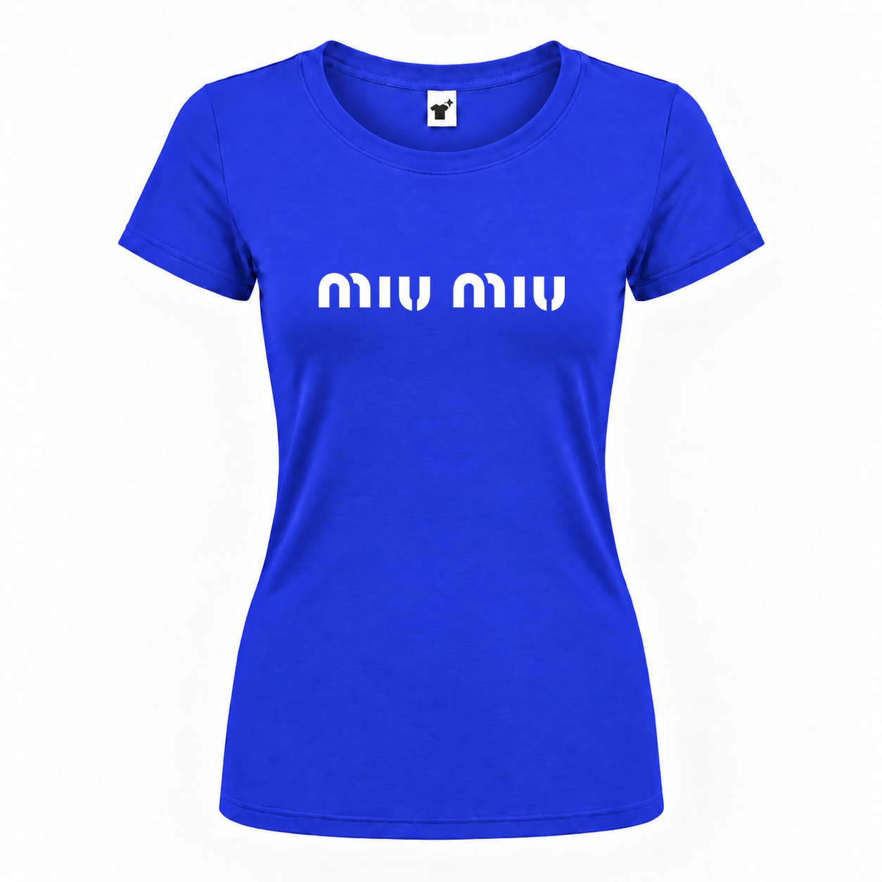 Women's Miu Miu Round Neck T-Shirt | Color: Royal Blue | Main
