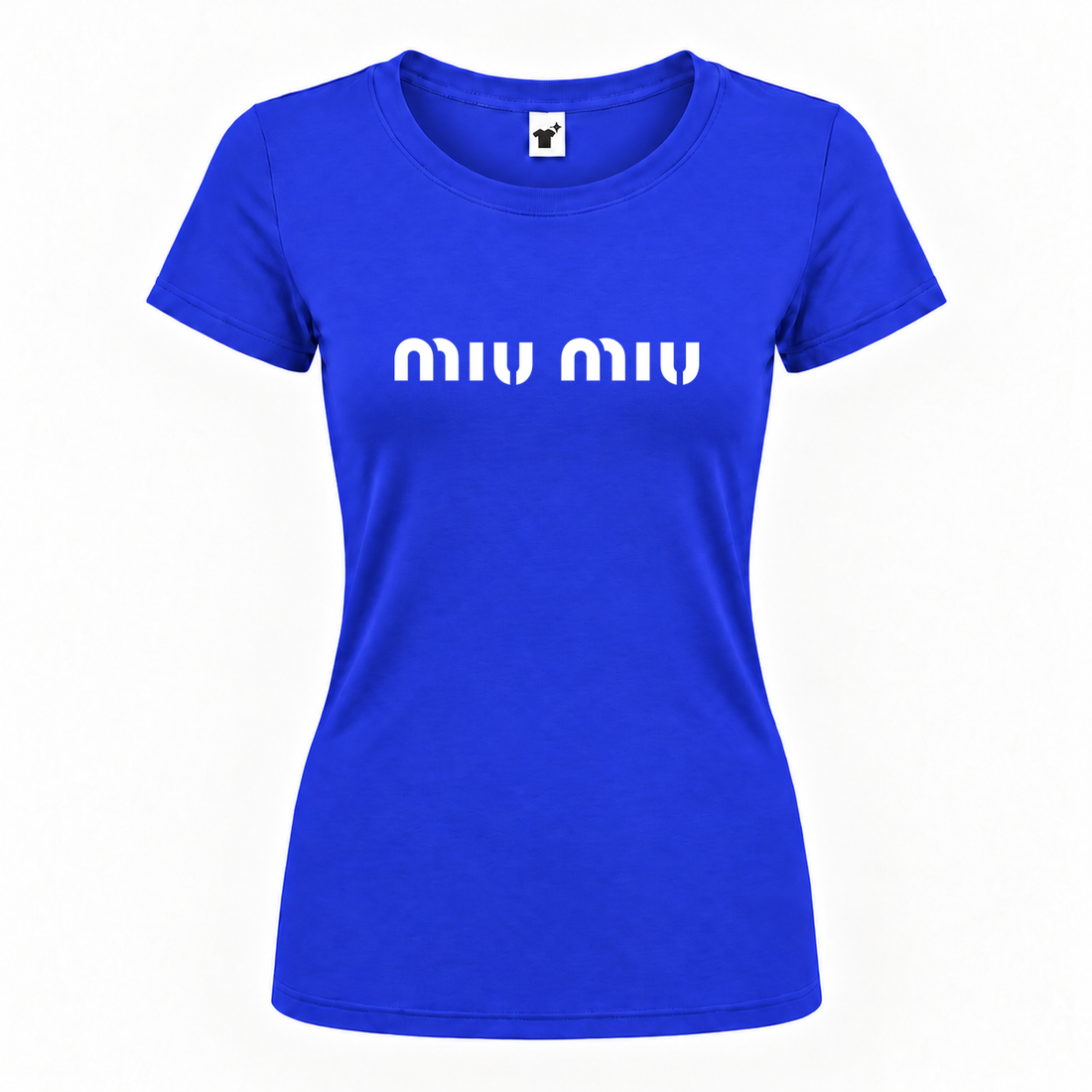 Women's Miu Miu Round Neck T-Shirt | Color: Royal Blue | Main