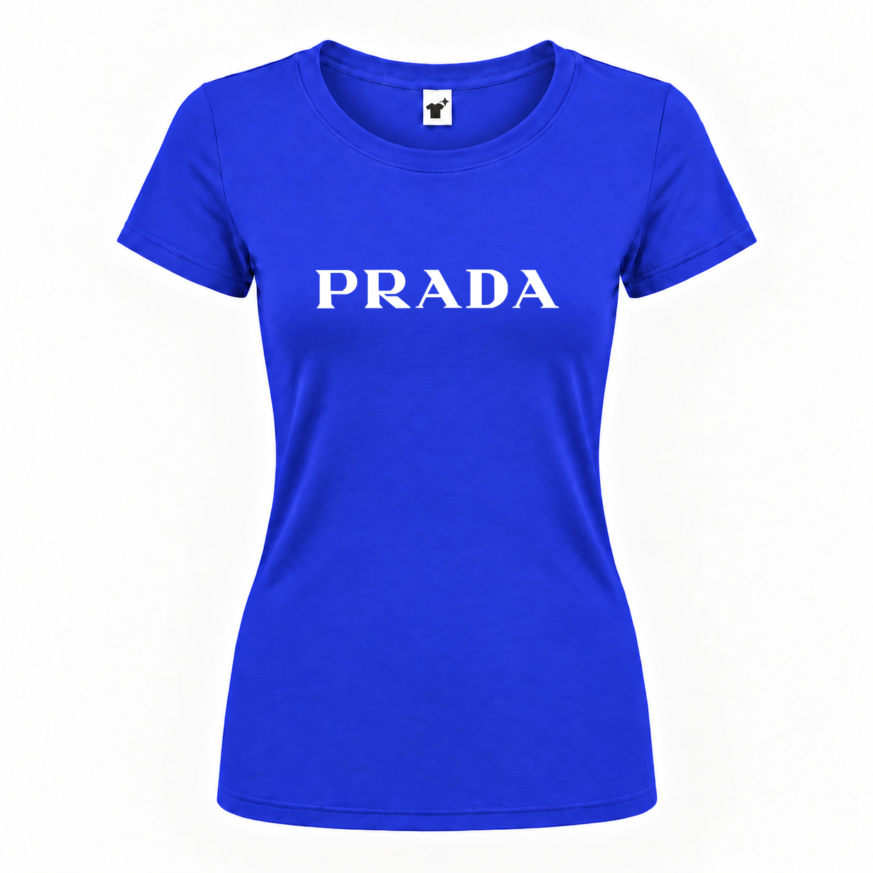 Women's Prada Round Neck T-Shirt | Color: Royal Blue | Main