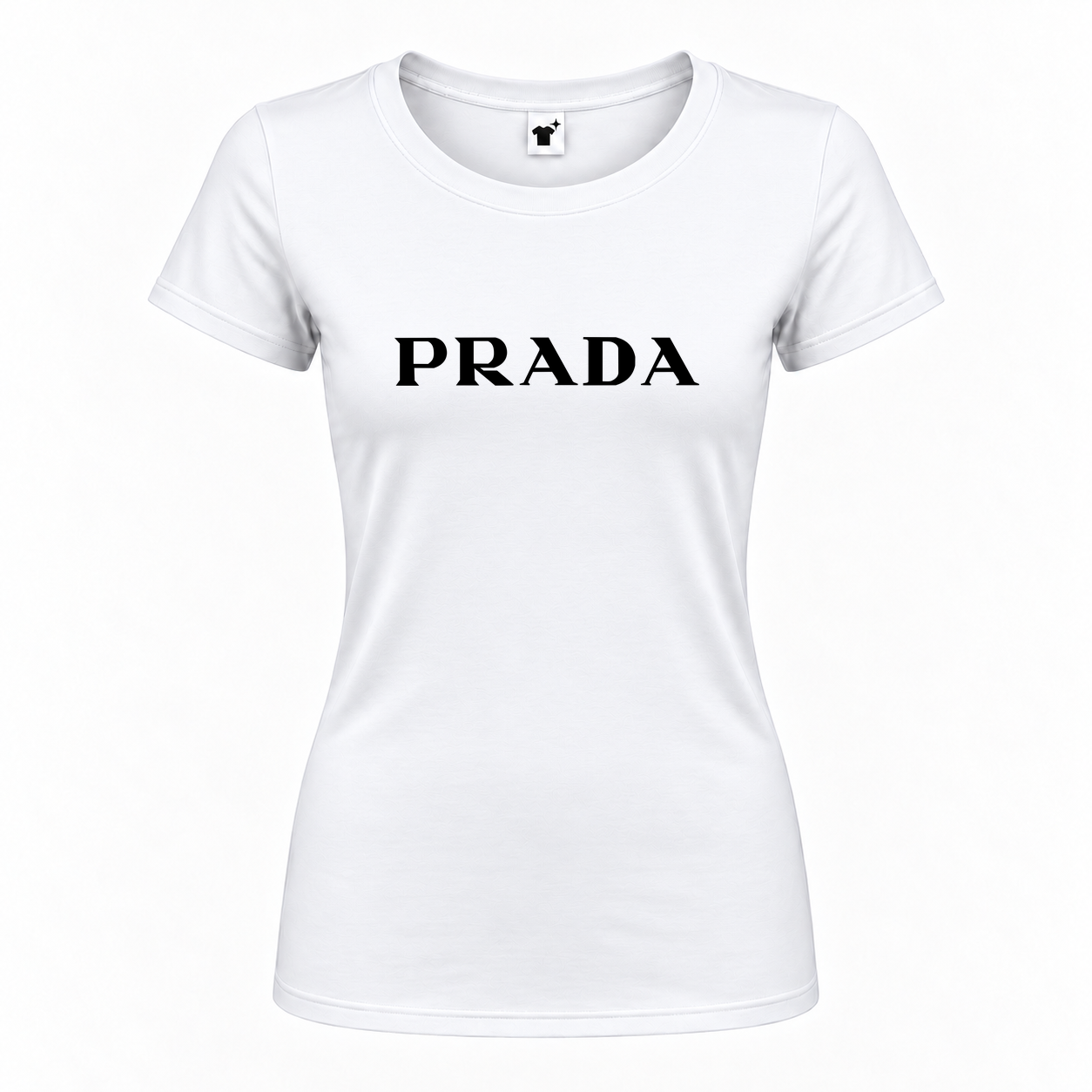 Women's Prada Round Neck T-Shirt | Color: White | Main