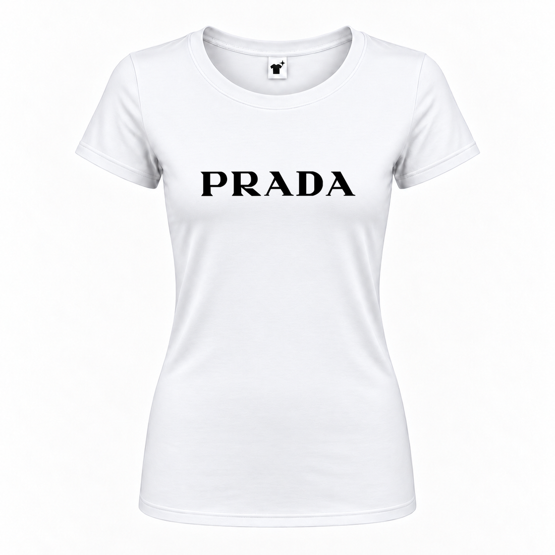 Women's Prada Round Neck T-Shirt | Color: White | Main