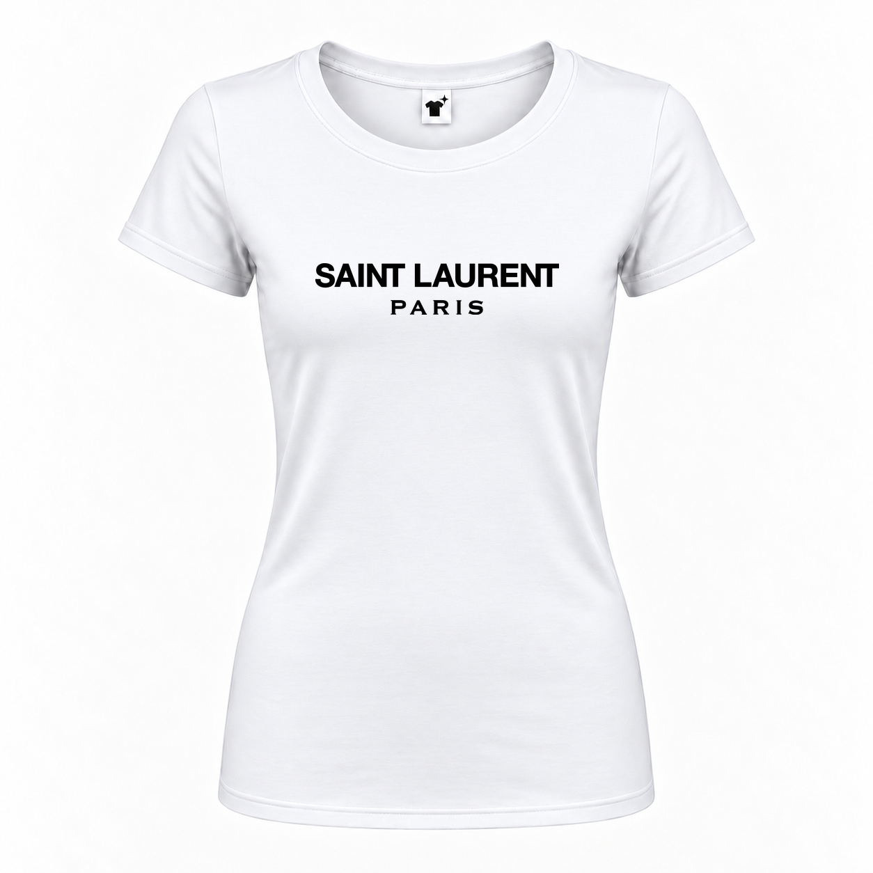 Women's Saint Laurent Round Neck T-Shirt | Color: White | Main