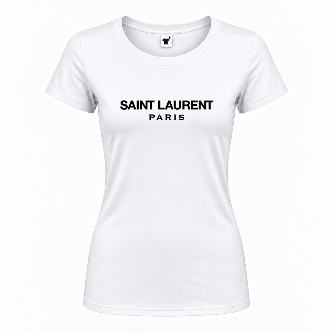 Women's Saint Laurent Round Neck T-Shirt | Color: White | Main