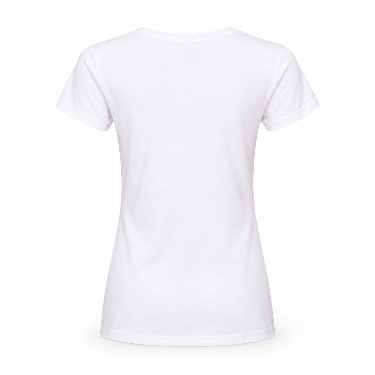 Women's Saint Laurent V-neck T-shirt white back