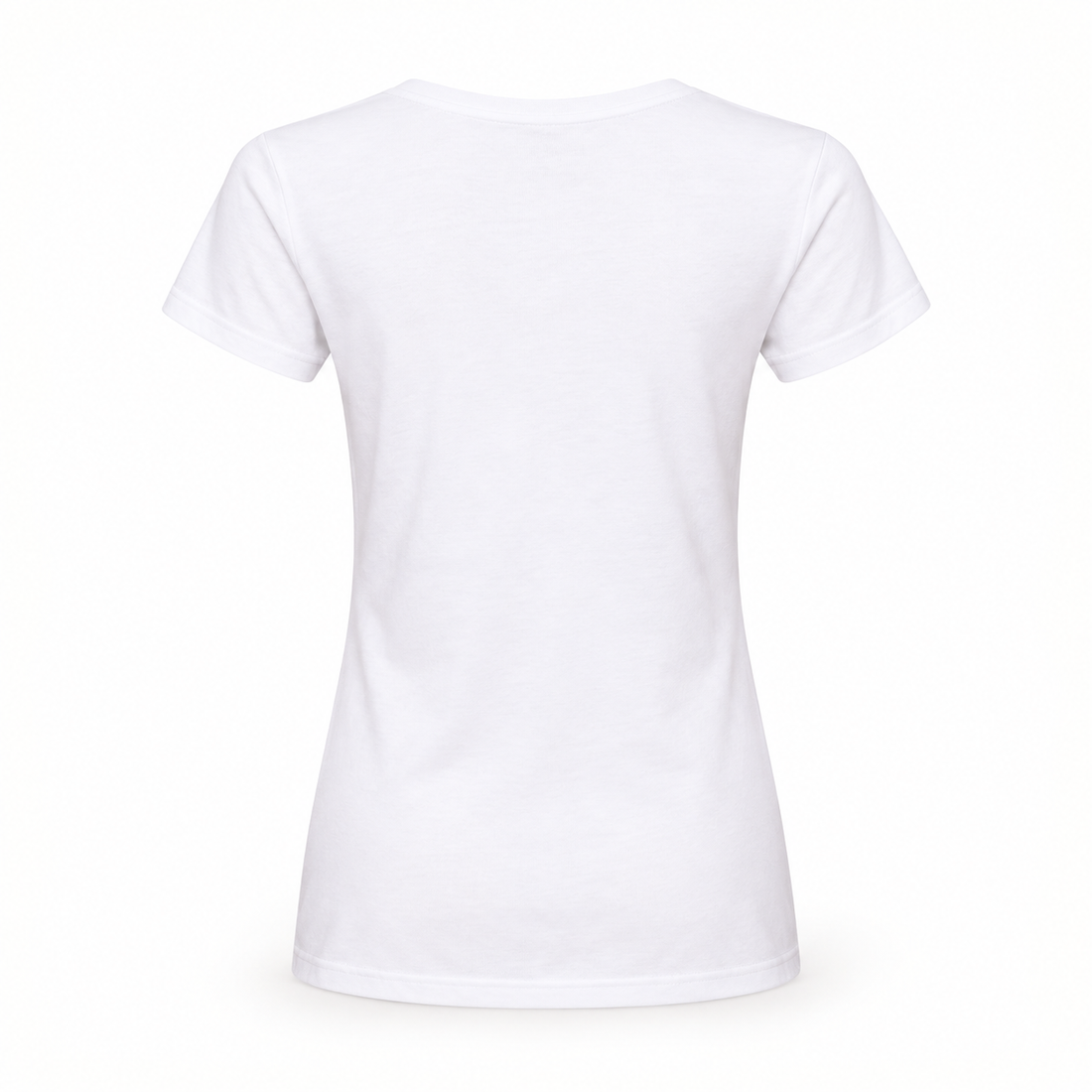 Women's Saint Laurent V-neck T-shirt white back