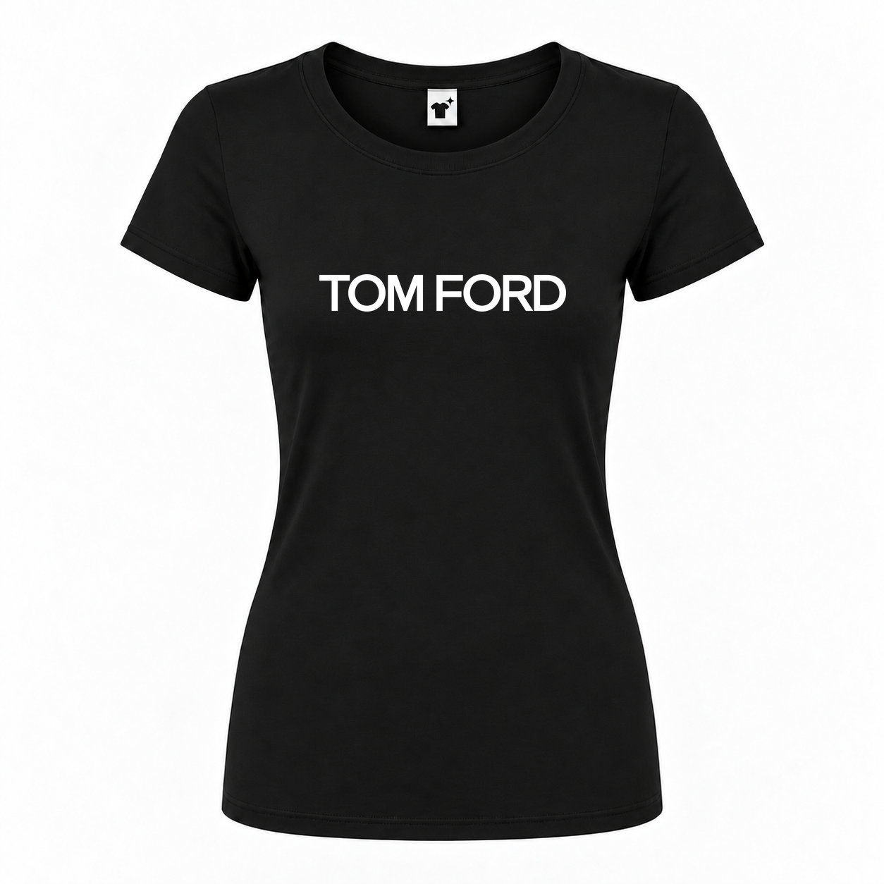 Women's Tom Ford Round Neck T-Shirt | Color: Black | Main