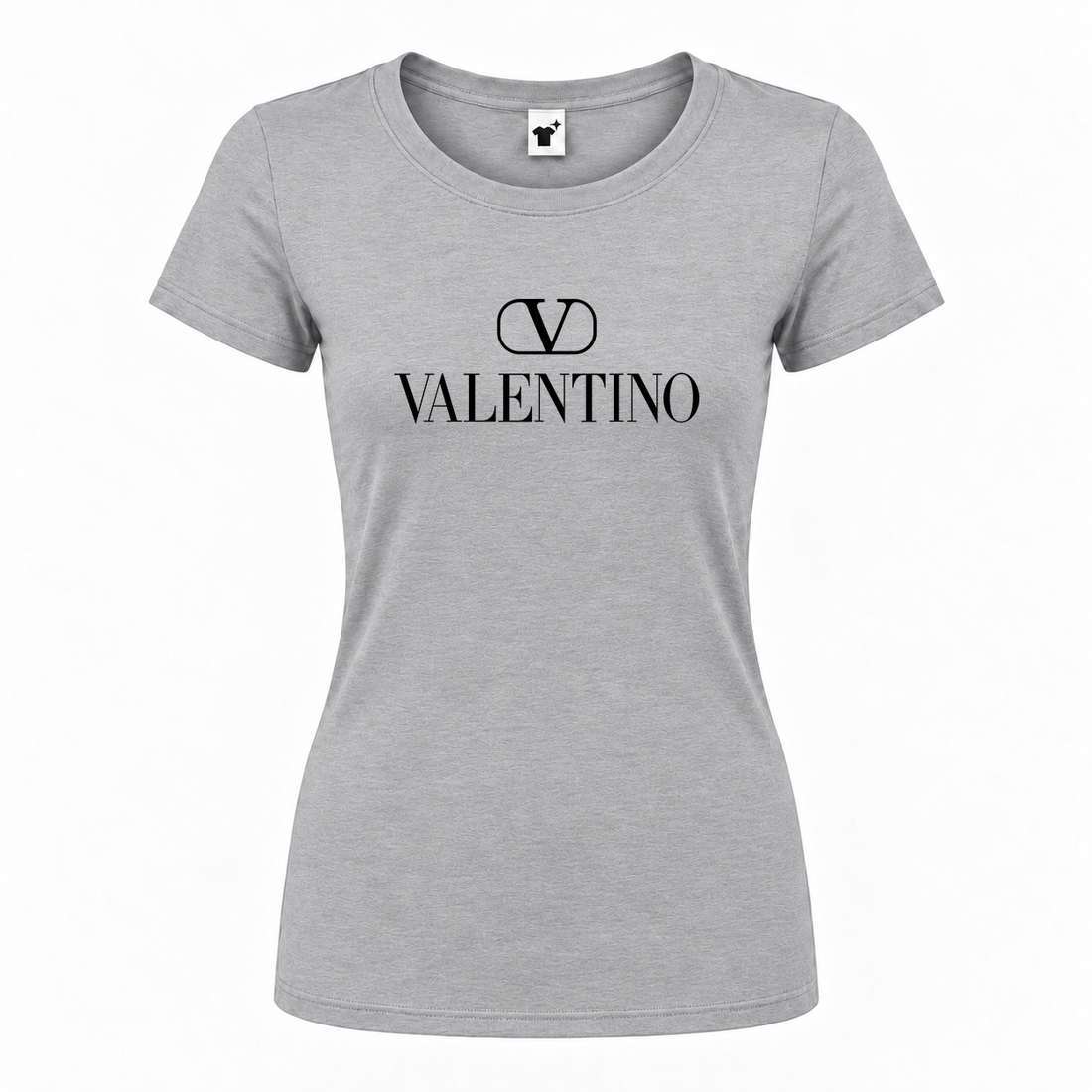 Women's Valentino Round Neck T-Shirt | Color: Grey | Main