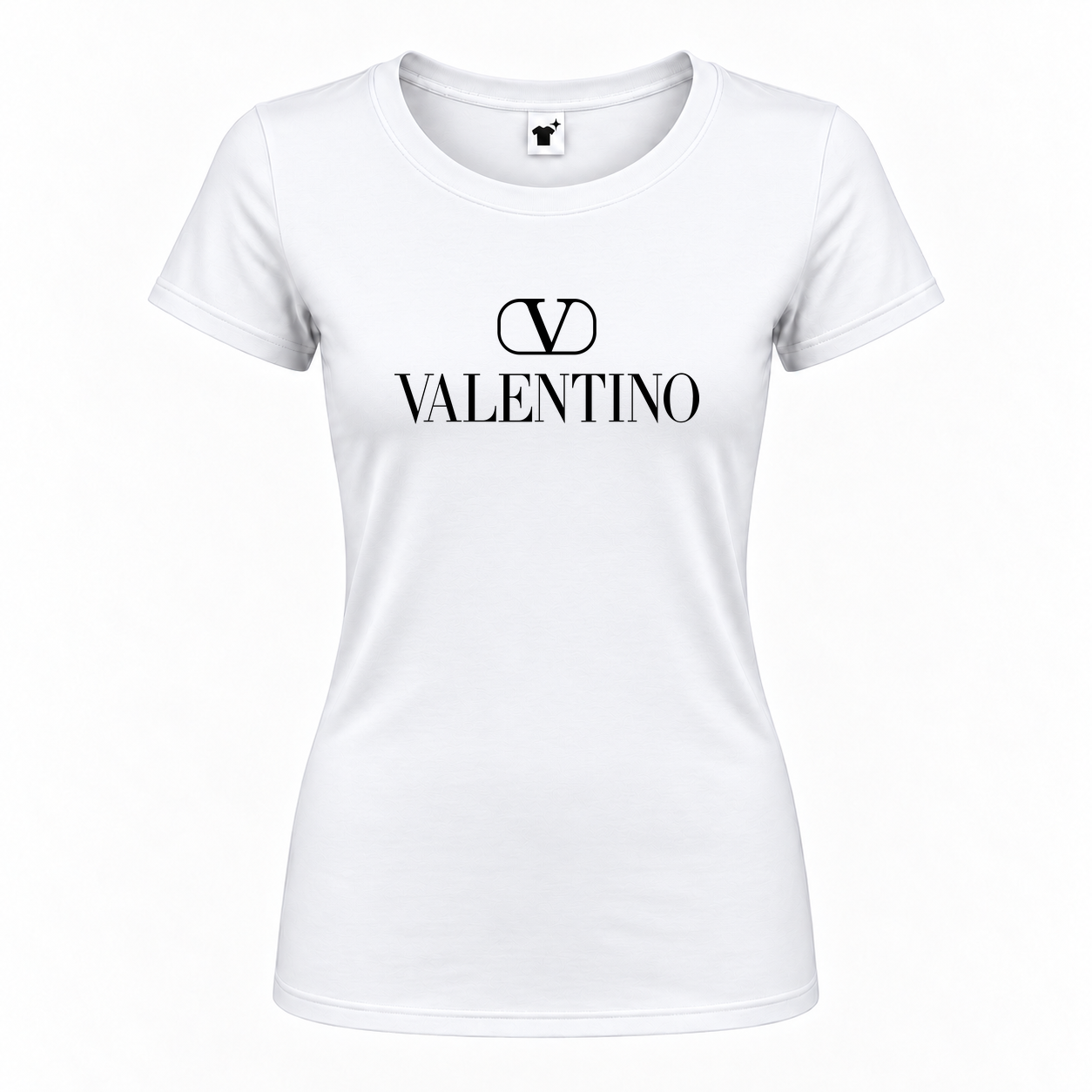 Women's Valentino Round Neck T-Shirt | Color: White | Main
