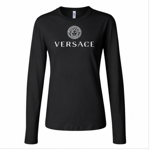 Women's Versace Long Sleeve T-Shirt | Color: Black | Image 1