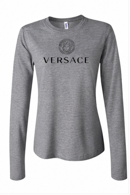 Women's Versace Long Sleeve T-Shirt | Color: Grey | Image 1