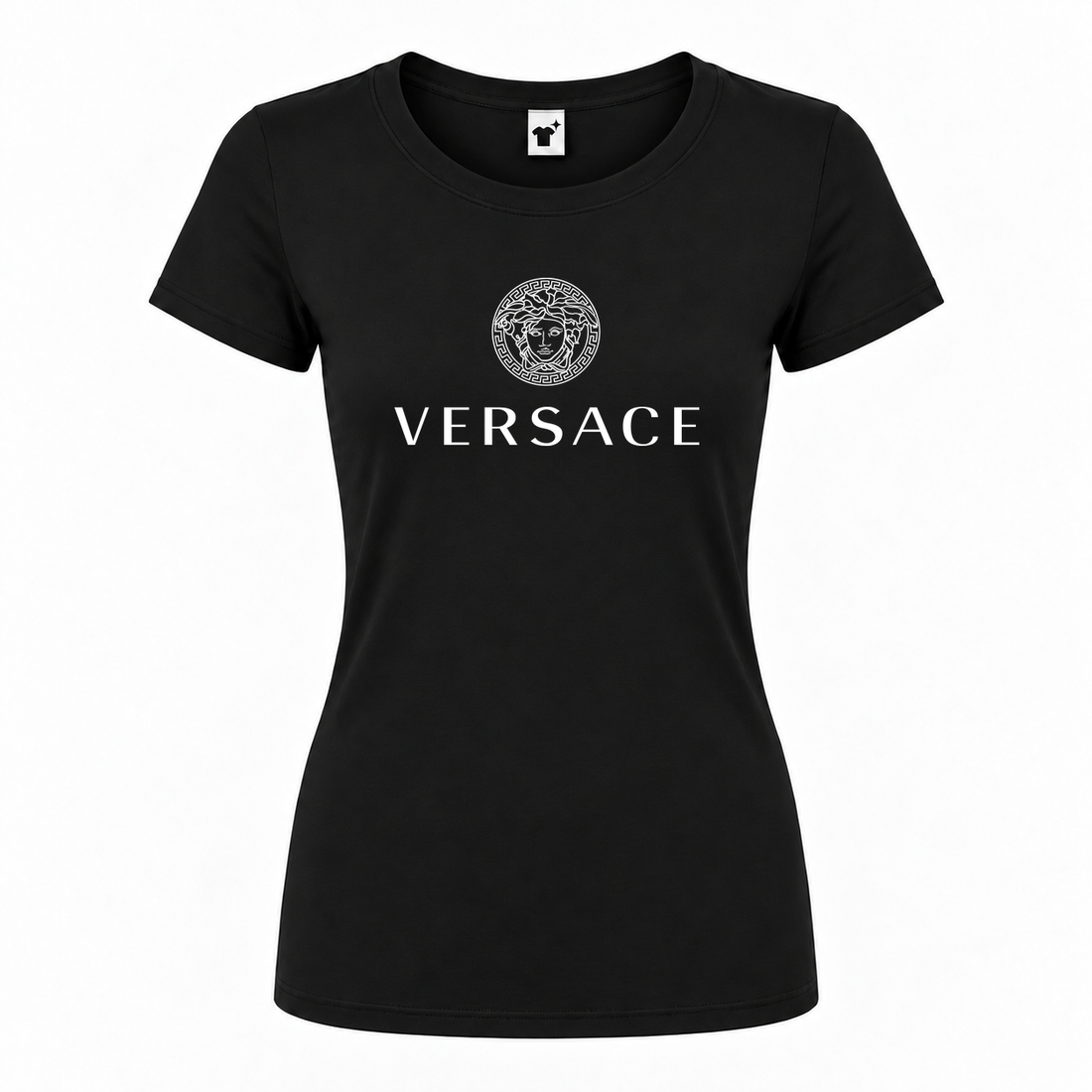 Women's Versace Round Neck T-Shirt | Color: Black | Main