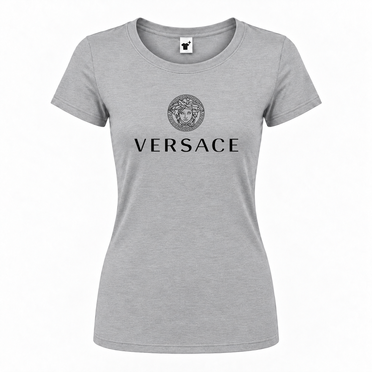 Women's Versace Round Neck T-Shirt | Color: Grey | Main
