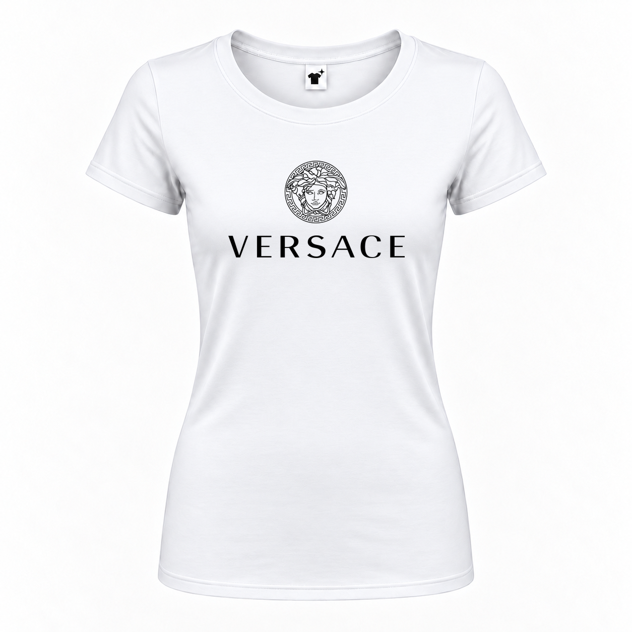 Women's Versace Round Neck T-Shirt | Color: White | Main