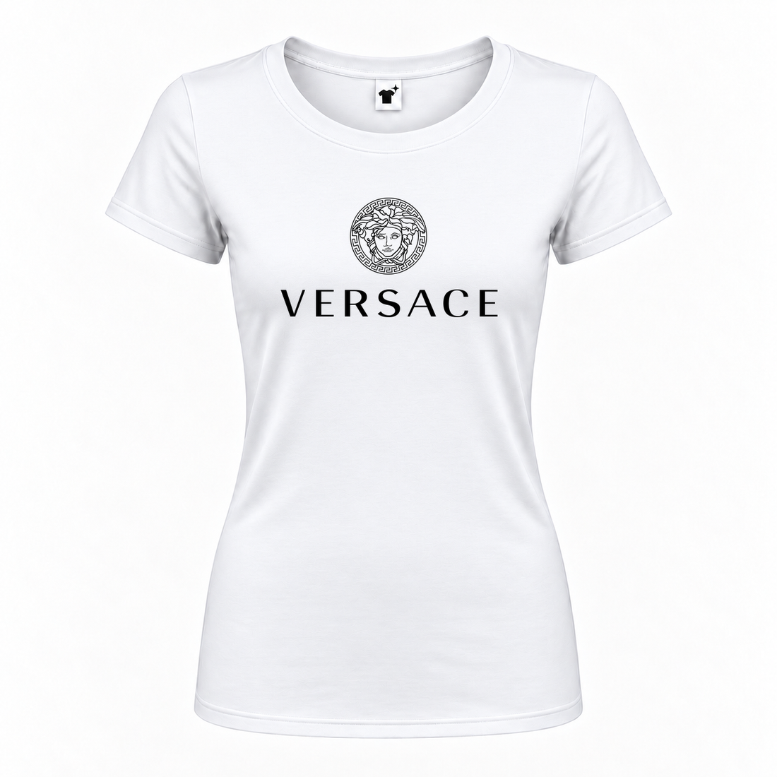 Women's Versace Round Neck T-Shirt | Color: White | Main