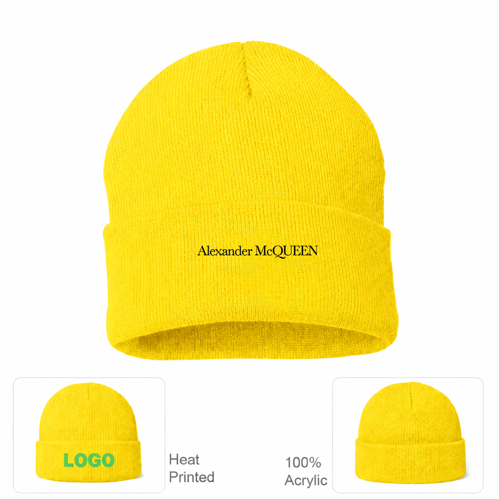 Alexander McQueen Cuffed Beanie Hat