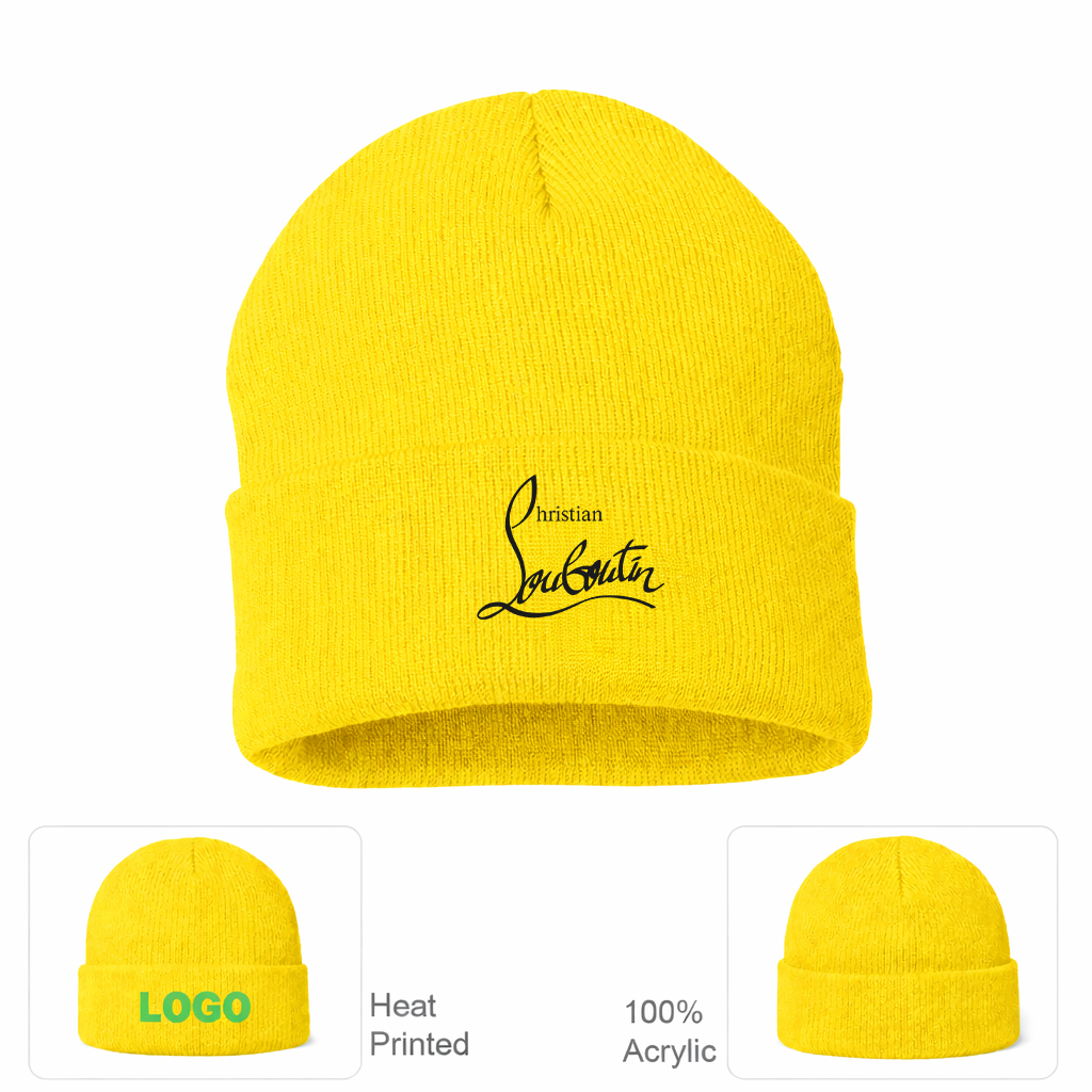 Christian Louboutin Cuffed Beanie Hat